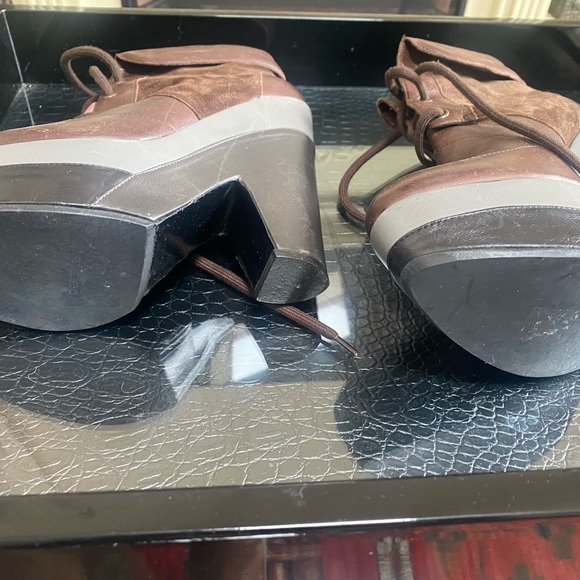 **Derek Lam 🍂 Black Suede & Leather Platform Boots, Size 39** - Picture 5 of 5